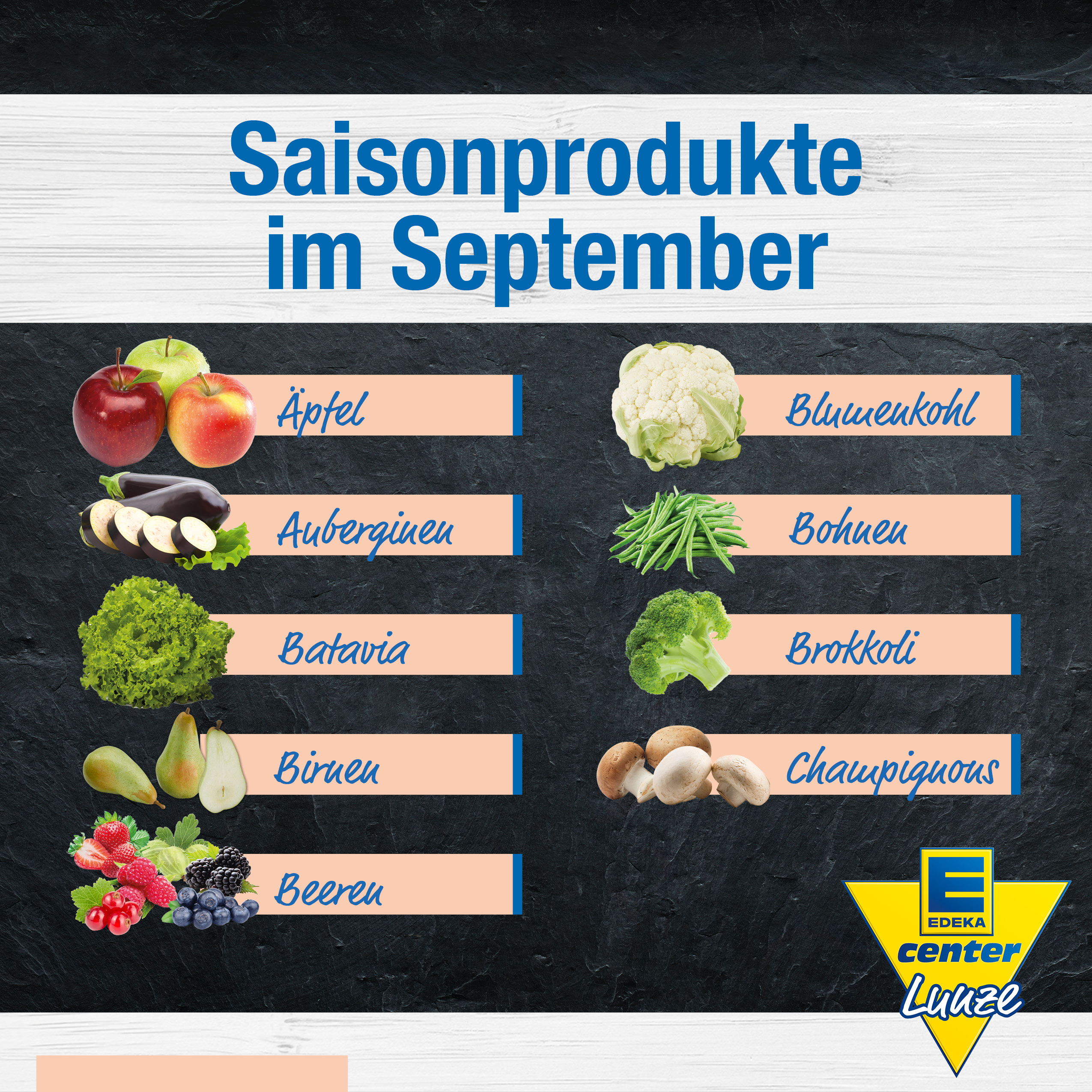 EDEKA Lunze Saisonkalender August 2024