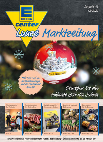 Weihnachtsuasgabe der Marktzeitung vom E-Center Lunze