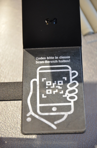 Gerät zum Scannen des Smartphones für mobiles Bezahlen