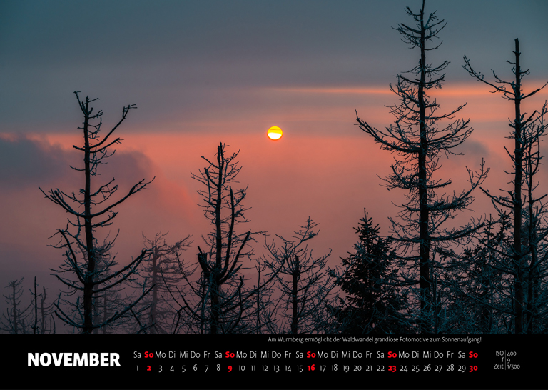 November-Motiv des neuen Fotokalenders