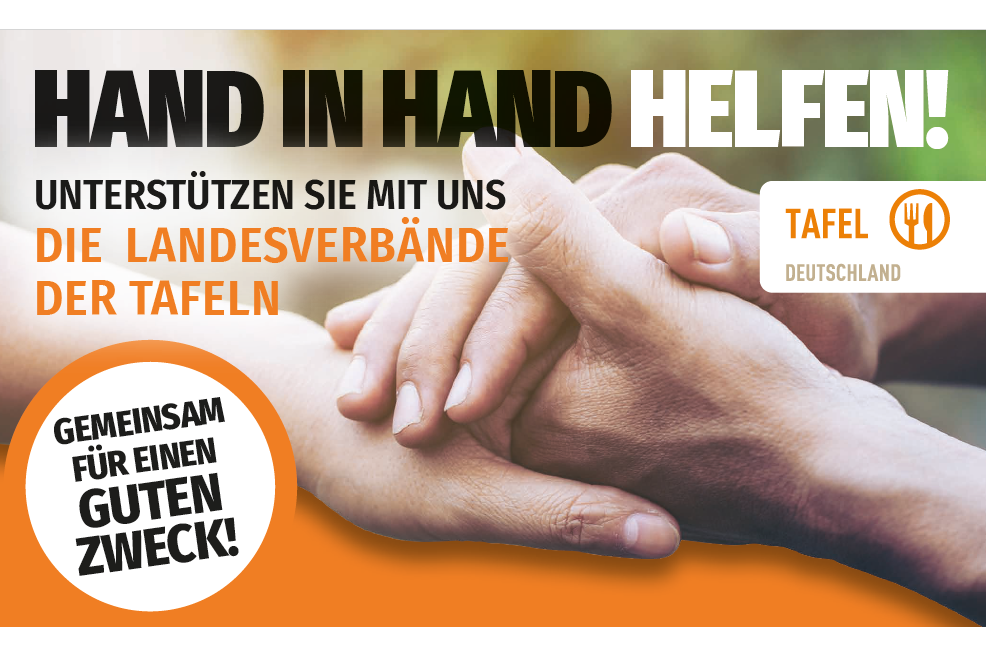 Plakat Aktion Hand in Hand helfen