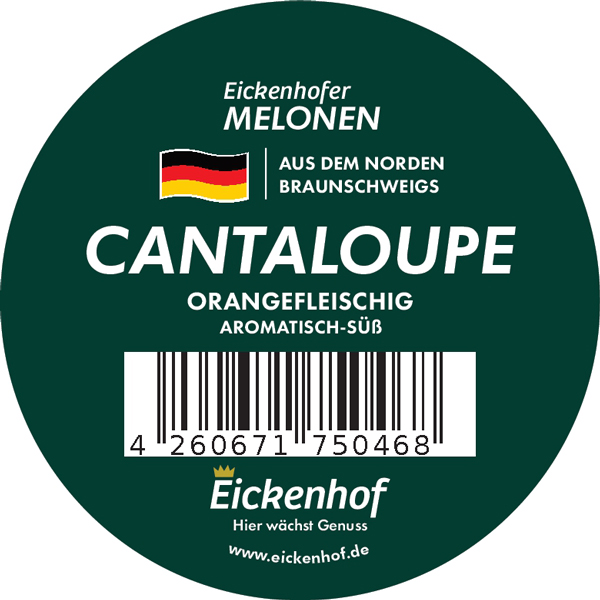 Etikett Cantaloupe-Melone